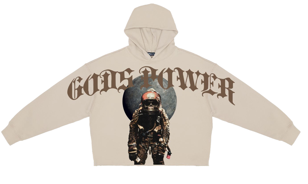 Roku Studio -  Gods Power Crop Hoodie - Taupe