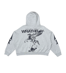 Wrathboy - Death/Glory Crop  Hoodie - Grey