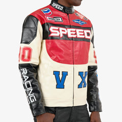Copper Rivet - Black/Red Speed Moto PU Jacket