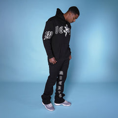 Hasta Muerte - Grey LTTRS Hoodie - Black
