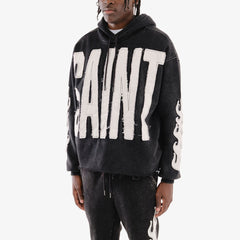 Copper Rivet - Saints Crop Hoodie - Black