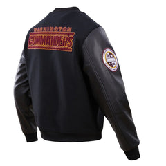 Pro Standard -  Washington Commanders Classic Wool Varsity Jacket - Black
