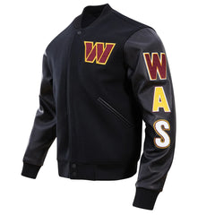 Pro Standard -  Washington Commanders Classic Wool Varsity Jacket - Black