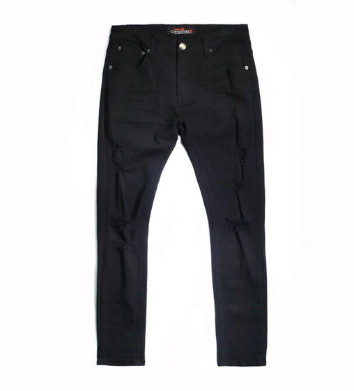 Copper Rivet - Black Distressed Denim - Sixteen Bars