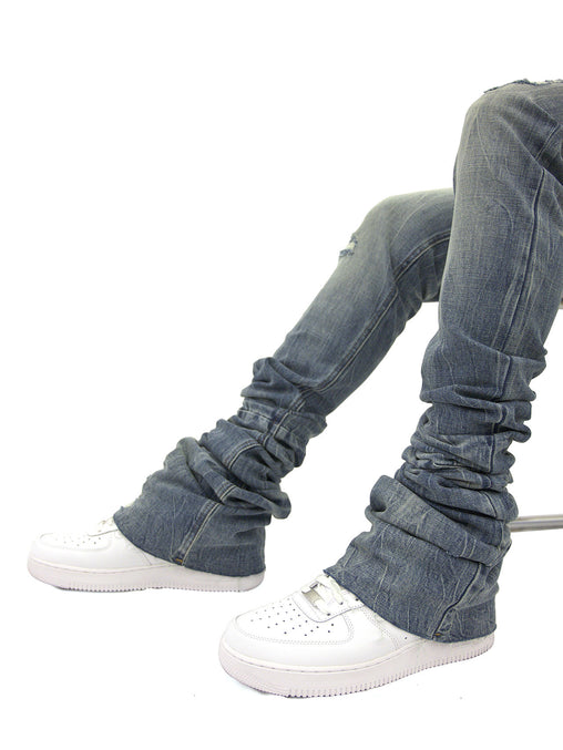 BLUE ALIX SUPER-STACKED JEAN