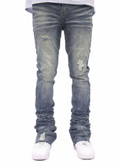 BLUE ALIX SUPER-STACKED JEAN