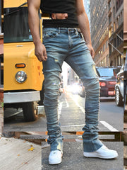 BLUE ALIX SUPER-STACKED JEAN