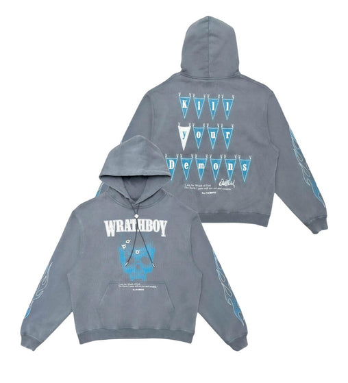 Wrathboy - Kill Your Demons Hoodie - Grey