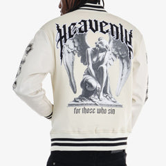 Copper Rivet - Heavenly Varsity Jacket - Cream