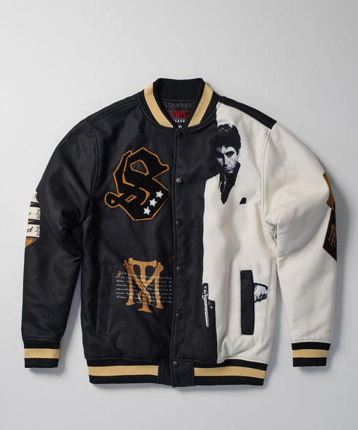 Reason - Scarface Varsity Jacket - Black/White