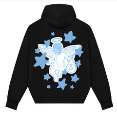 Hasta Muerte - Blue Flame Hoodie - Black