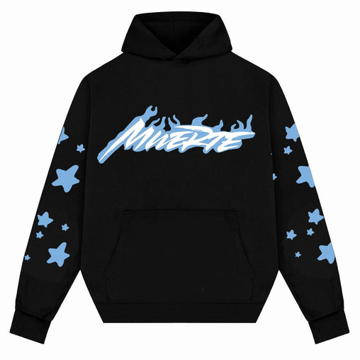 Hasta Muerte - Blue Flame Hoodie - Black