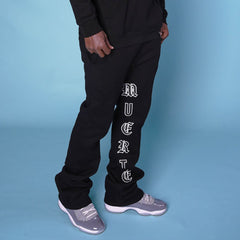 Hasta Muerte - Grey LTTRS Sweatpants - Black