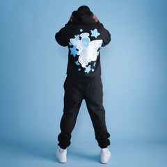 Hasta Muerte - Blue Flame Hoodie - Black