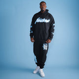 Hasta Muerte - Blue Flame Hoodie - Black