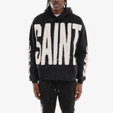 Copper Rivet - Saints Crop Hoodie - Black