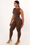 ShopWTD - Sleeveless Jumpsuit - Brown