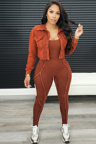ShopWTD - Jumpsuit W Jacket - Orange