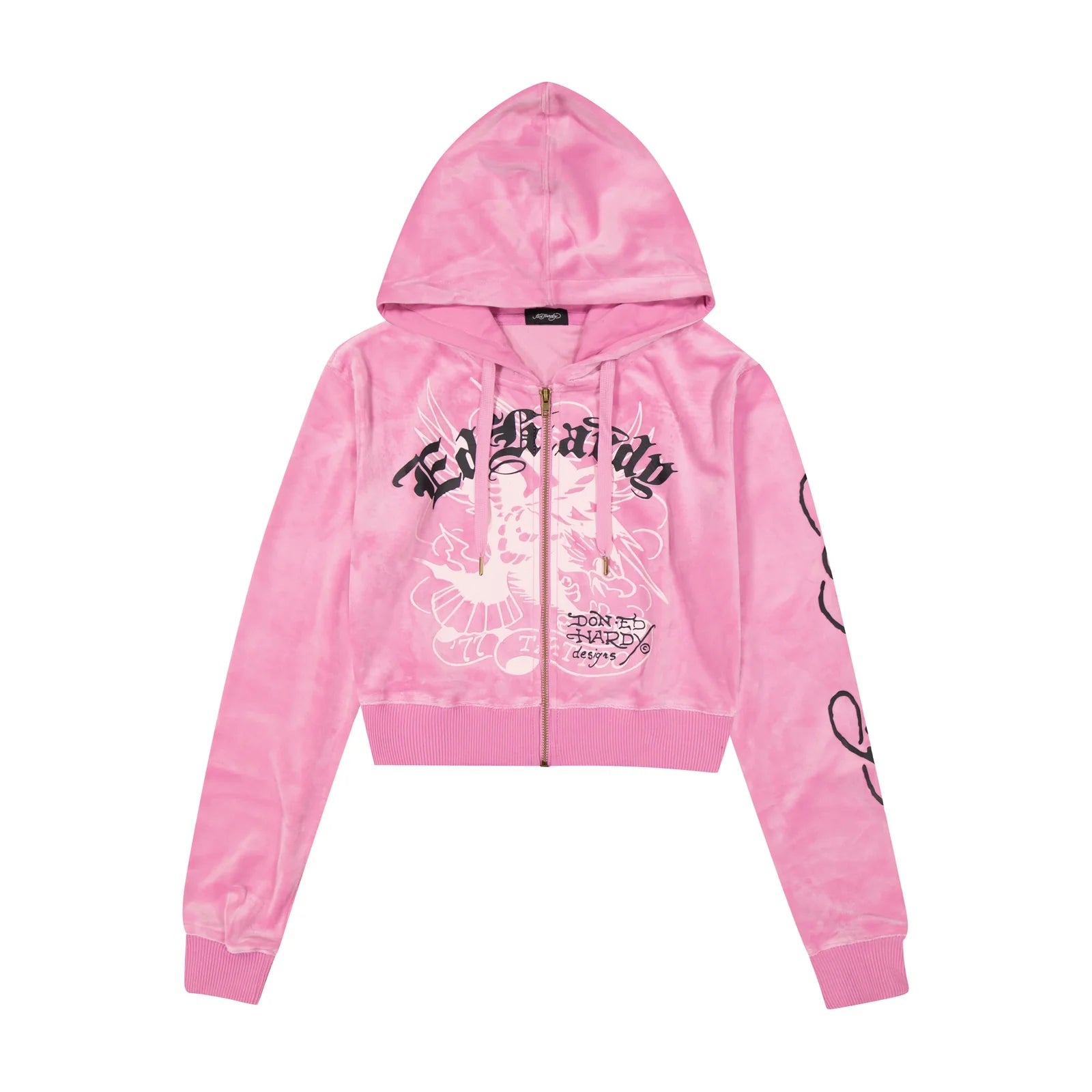 Ed Hardy - Panther Crown Hoodie Pink