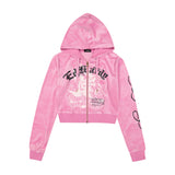 Ed Hardy - Panther Crown Hoodie Pink