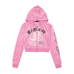 Ed Hardy - Panther Crown Hoodie Pink