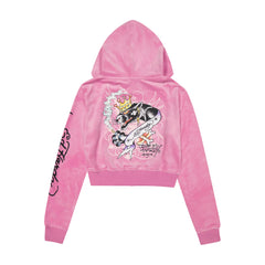 Ed Hardy - Panther Crown Hoodie Pink