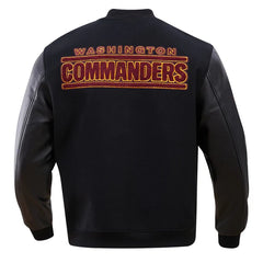 Pro Standard -  Washington Commanders Classic Wool Varsity Jacket - Black