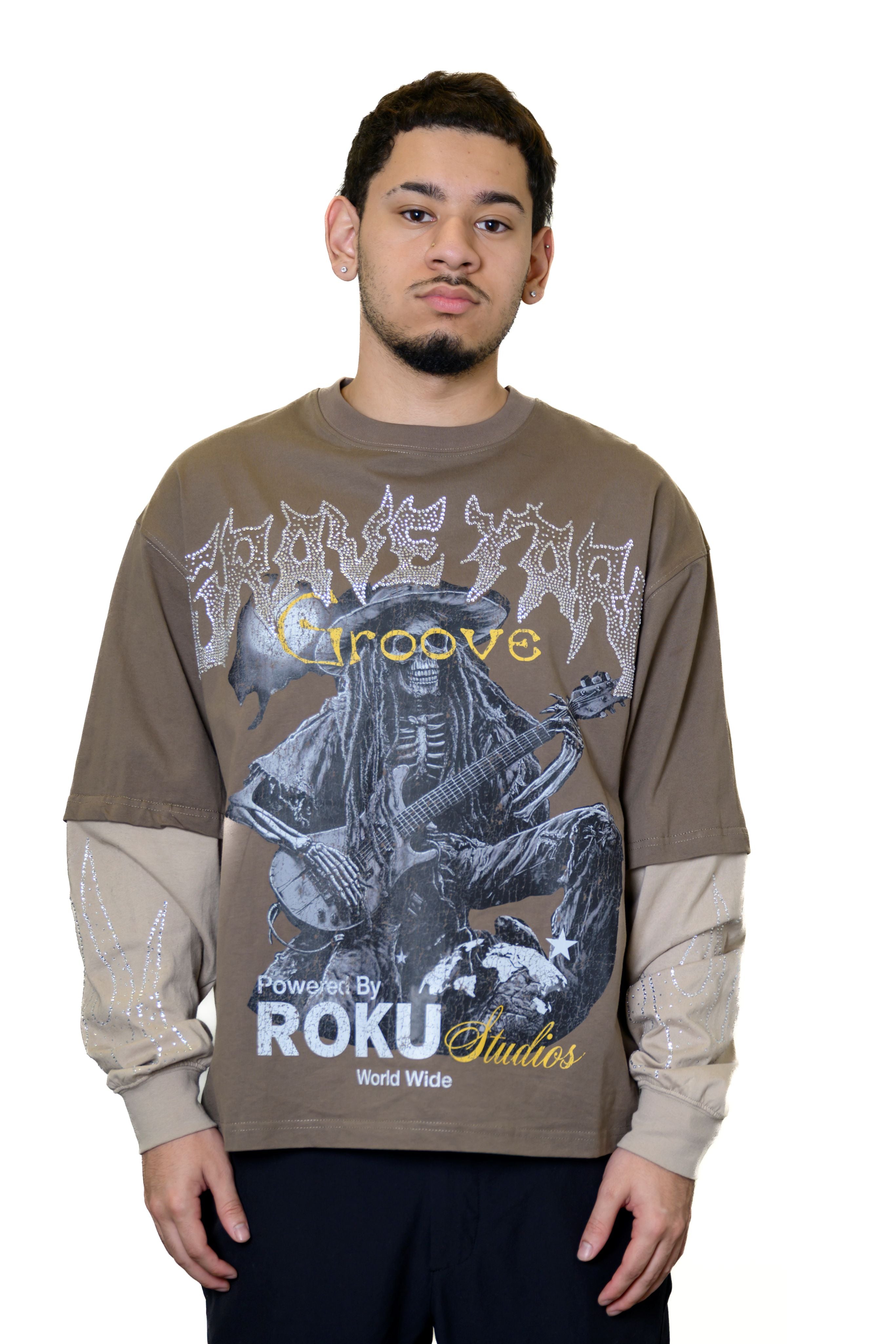 Roku Studio -  Graveyard LS Tee - Brown