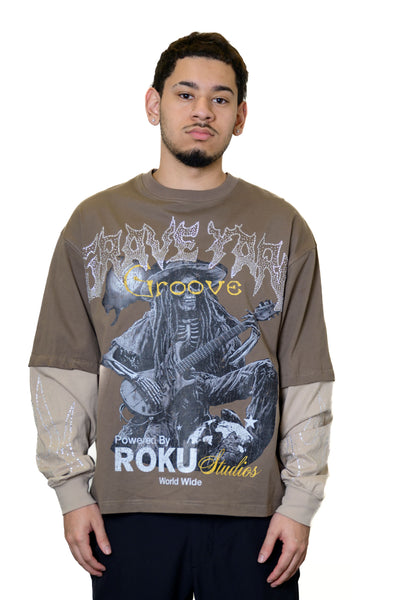 Roku Studio -  Graveyard LS Tee - Brown
