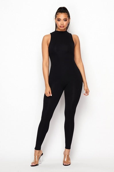 Just Right Sleeveless Jumpsuit - Black