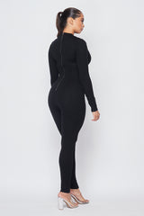 Right Moment Double Layer Jumpsuit - Black